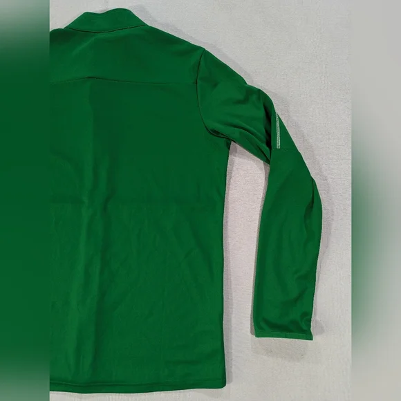 Nike Sweater Mens Large Green Dri-Fit Full Zip Jumper Activewear Golfing - Picture 10 of 13